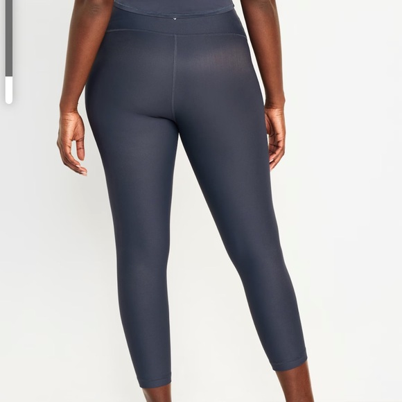 NWT OLD NAVY High-Waisted Cropped Leggings Color:Dusk Navy - Picture 6 of 10
